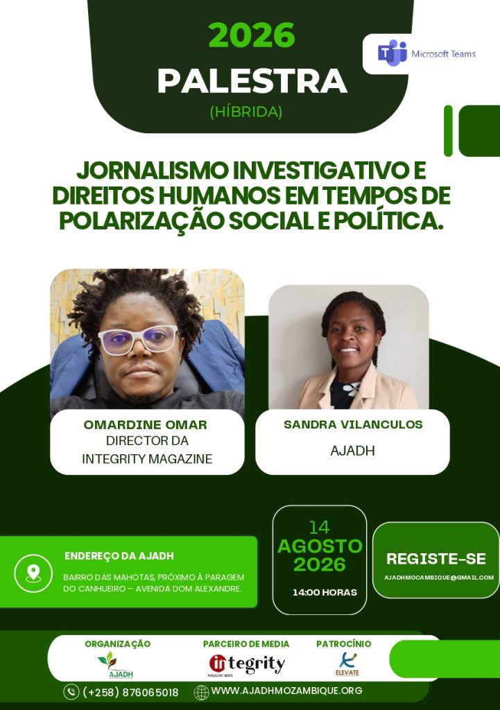 PALESTRA HÍBRIDA: “JORNALISMO INVESTIGATIVO E DIREITOS HUMANOS EM TEMPOS DE POLARIZAÇÃO SOCIAL E POLÍTICA”